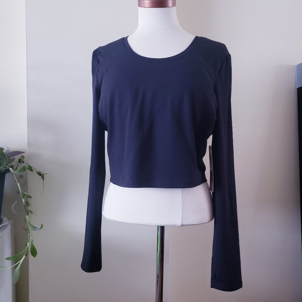 HARMONY BALANCE NWT Ribbed Long Sleeve Crop Top - XL